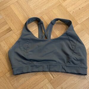 Lululemon light olive green strappy sports bra